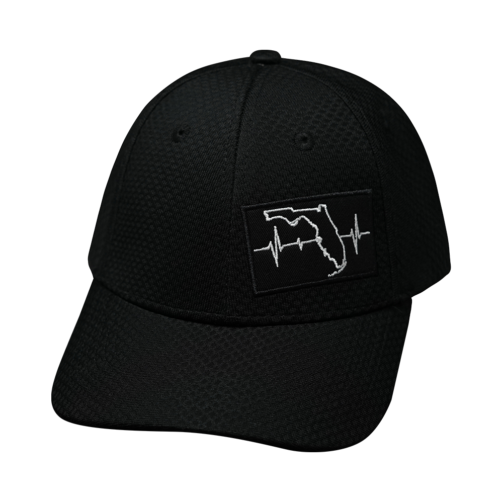 Florida - 6 Panel - AirMesh - Athletic Fit - Black - Fabric Back (Unisex)