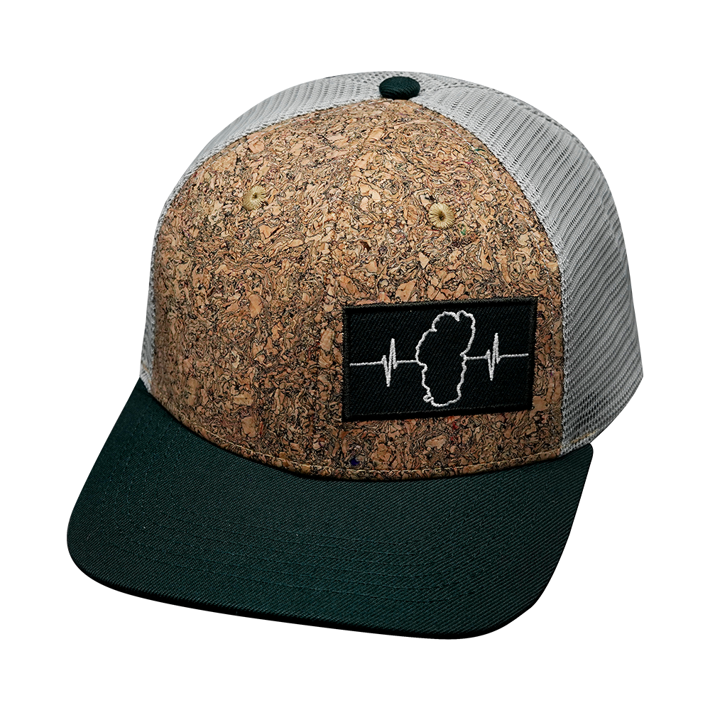**YOUTH** Tahoe - 6 Panel - Cork - Green / Gray - Trucker Mesh (Unisex)