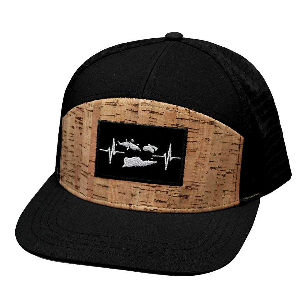 Virgin Islands - 7 Panel - Cork - Black - Jersey Mesh (Unisex)