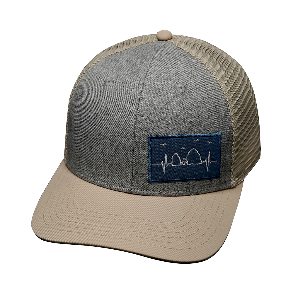 Cabo - 6 Panel - Cream / Gray - Trucker Mesh (Unisex)
