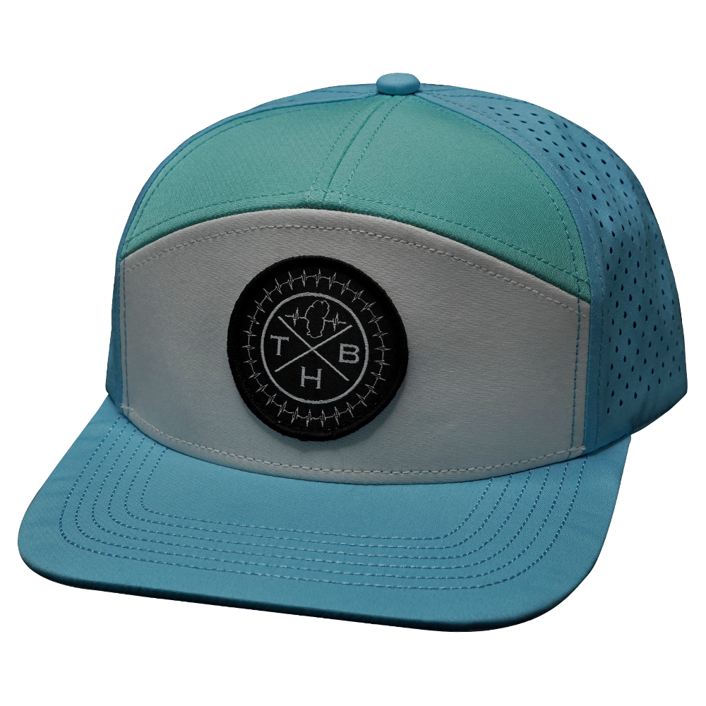 THB - 7 Panel - Light Blue / White / Teal - Laser Mesh (Unisex)