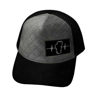 Tahoe - 5 Panel - Quilted Velvet - Black / Gray - Trucker Mesh (Unisex)