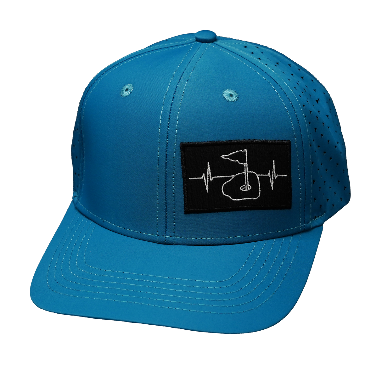 Golf - 6 Panel - Turquoise (No Photo) - Laser Mesh (Unisex)