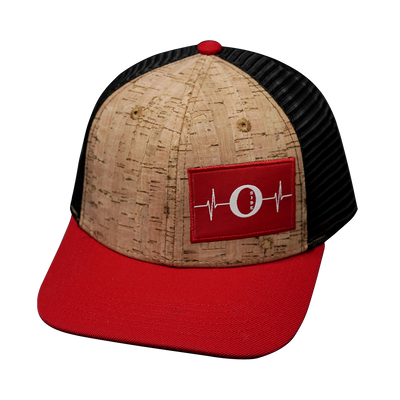 Oceanside "Oside" - 6 Panel - Cork - Red / Black - Trucker Mesh (Unisex)