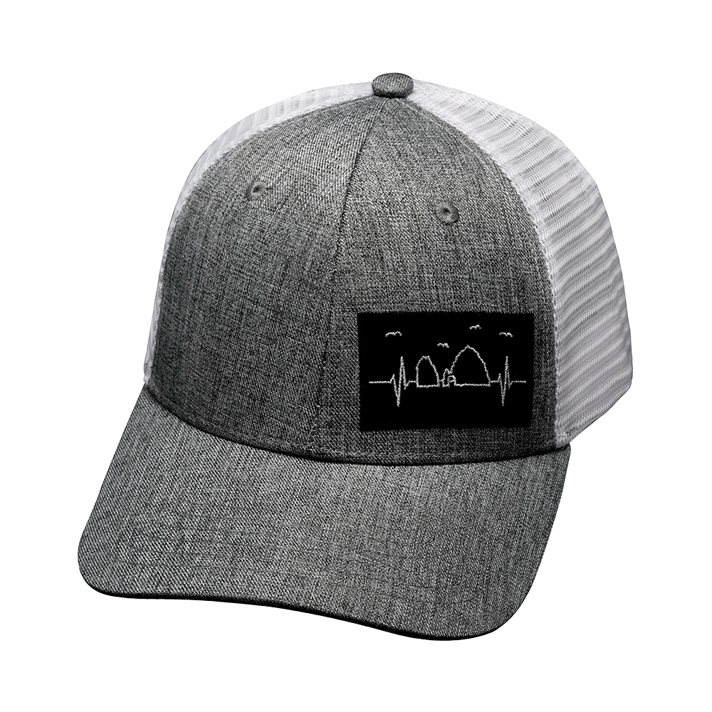 Cabo - 6 Panel - Shallow Fit - Gray / White - Trucker Mesh (Unisex)