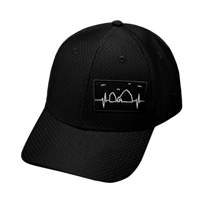 Cabo - 6 Panel - AirMesh - Atheltic Fit - Black - Fabric Back (Unisex)