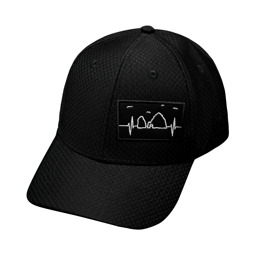 Cabo - 6 Panel - AirMesh - Atheltic Fit - Black - Fabric Back (Unisex)