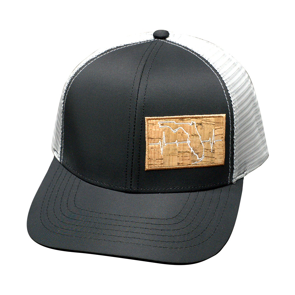 Florida - 6 Panel - Black / Gray - Trucker Mesh (Unisex)