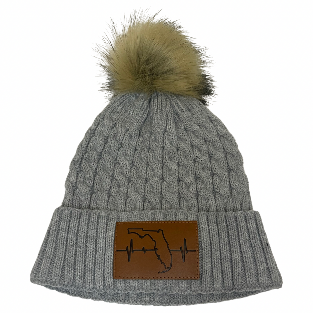 Florida - Beanie - Pom - Gray (Unisex)