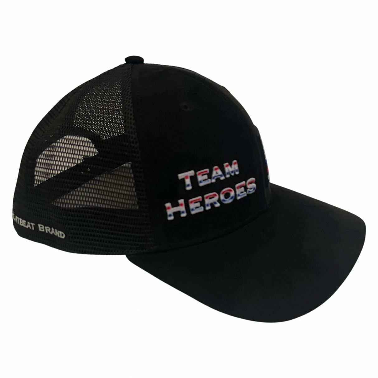 Team Heroes - 6 Panel - Suede - Black - Trucker Mesh (Unisex)