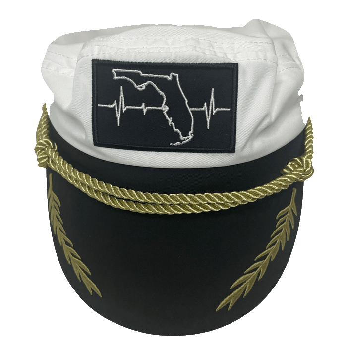Florida - Capitans Hat - Black / White (Unisex)