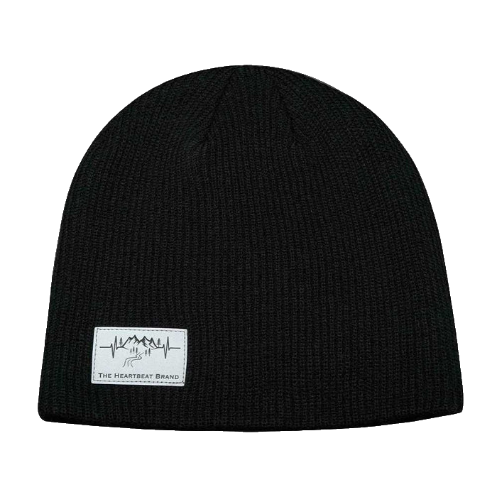Mountains - Beanie - No Cuff - Black (Unisex)