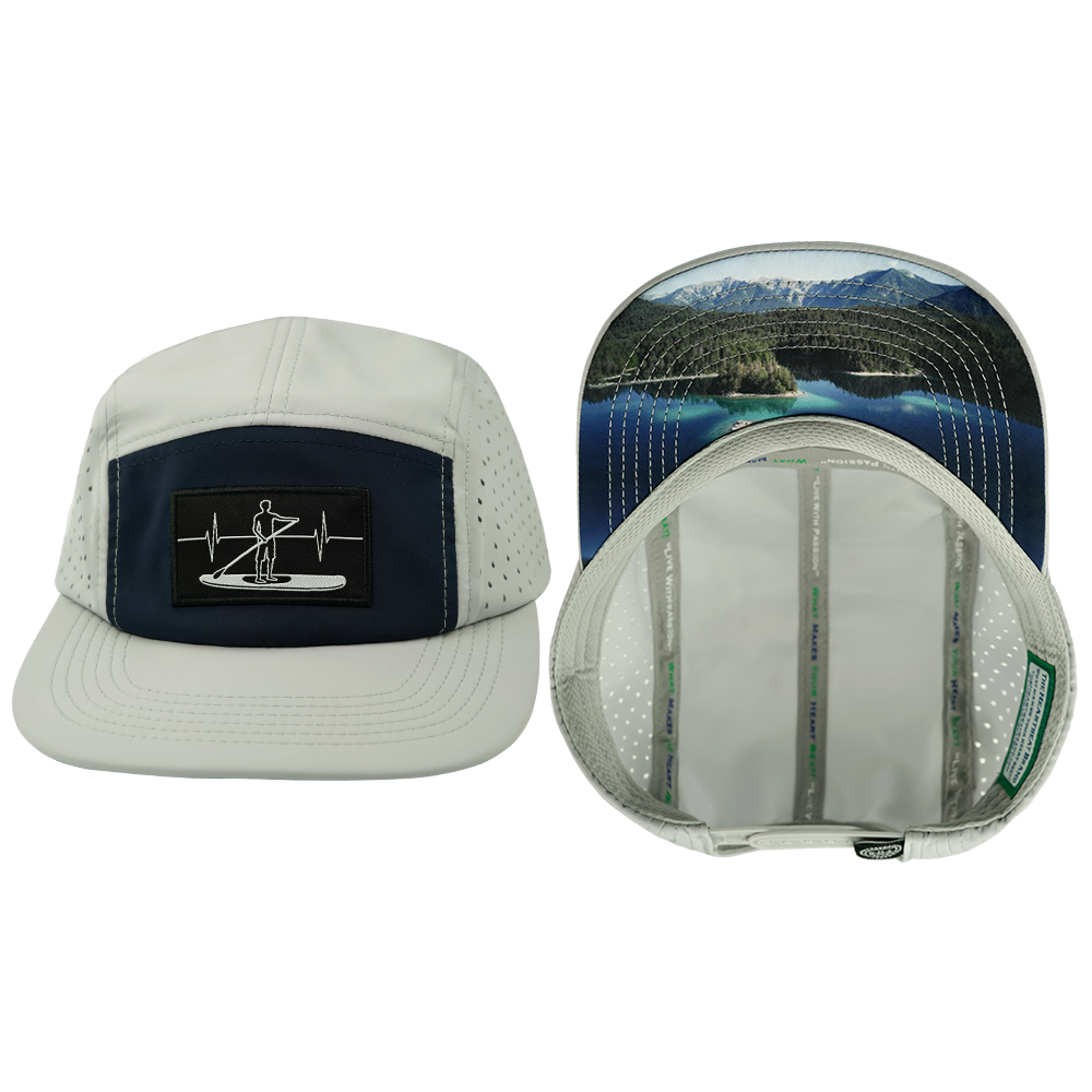 Paddle Board - 5 Panel - Sporty - Unstructured - Gray / Navy (Unisex)