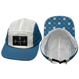 Yoga - 5 Panel - Sporty - Unstructured - Pony Tail - Light Blue / White (Unisex)