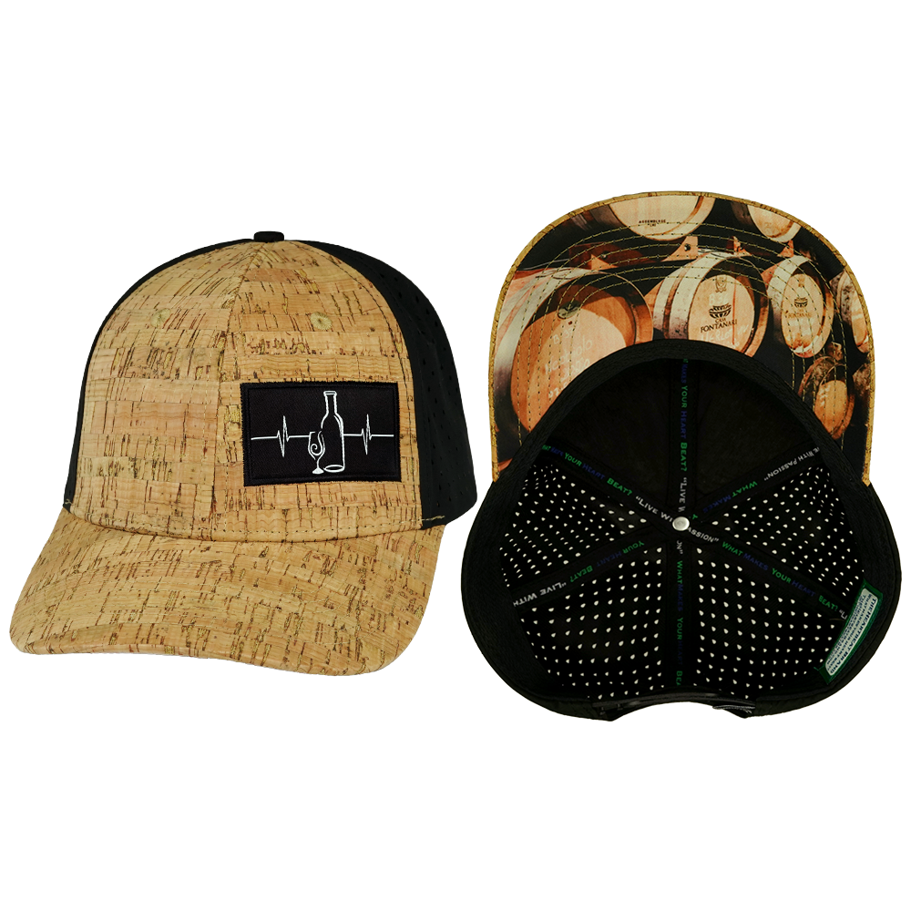 Wine - 6 Panel - Cork - Black (Unisex)