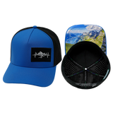 Mountains - 5 Panel - Structured - Royal Blue / Black (Unisex)