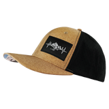 Mountains - 6 Panel - Tan Textured / Black - Laser Mesh (Unisex)