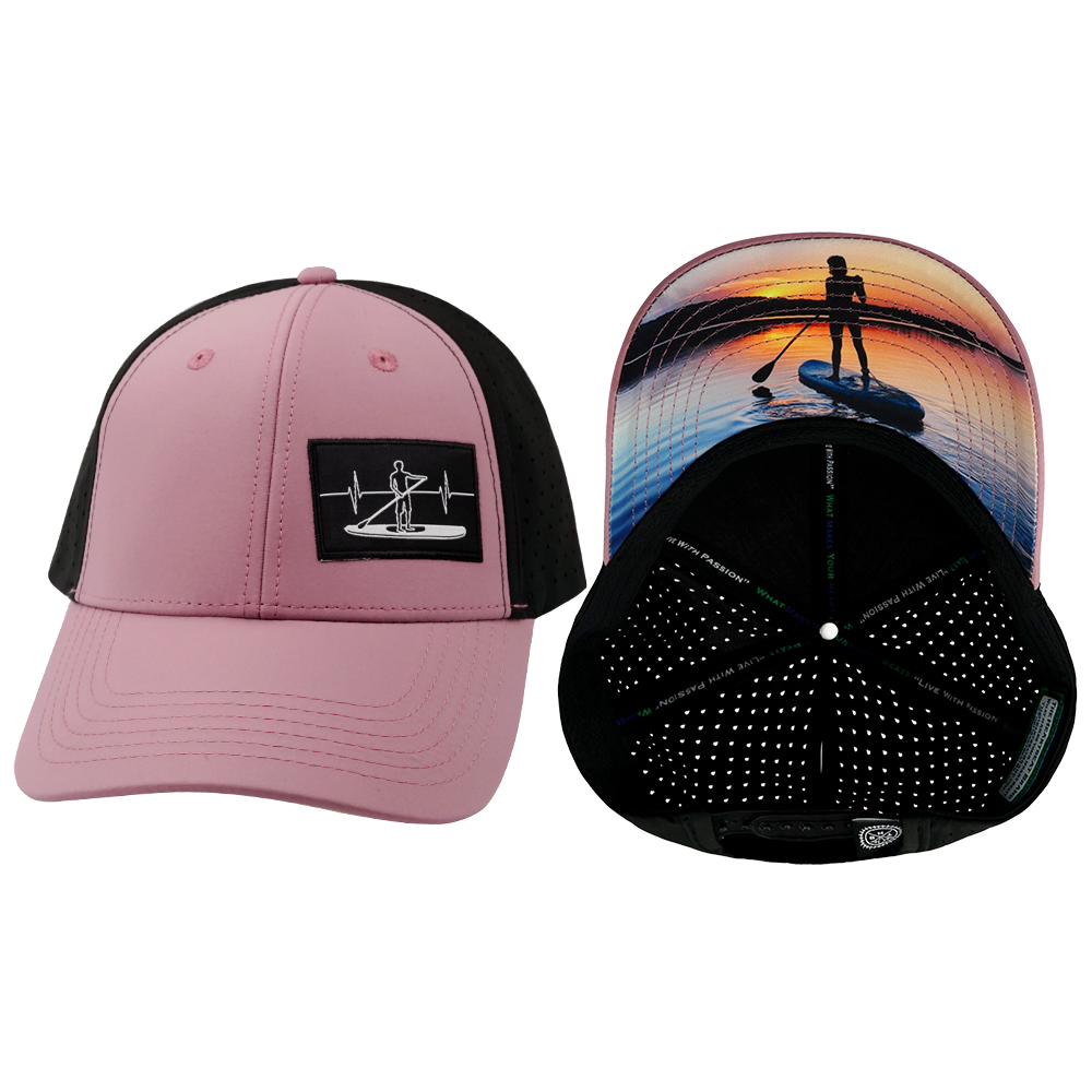 Paddle Board - 6 Panel - Shallow Fit - Pony Tail - Lavender / Black (Unisex)