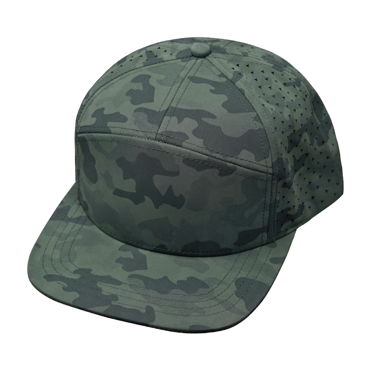 Blank - 7 Panel - Soft Teal Camo (Unisex)