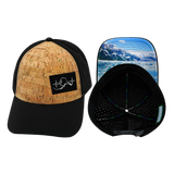 Alaska - 6 Panel - Shallow Fit - Pony Tail - Cork - Black (Unisex)