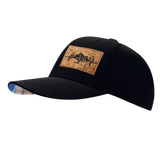Mountains - 6 Panel - Black - Laser Mesh (Unisex)