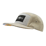 Mountains - 5 Panel - Unstructured - Cream Hemp / Gray Hemp - Fabric Back (Unisex)