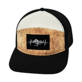Mountains - 7 Panel - Cork - Black / Cream - Laser Mesh (Unisex)