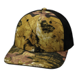 Blank 6 Panel hat — Maple Leaf Camo / Black, Laser Mesh