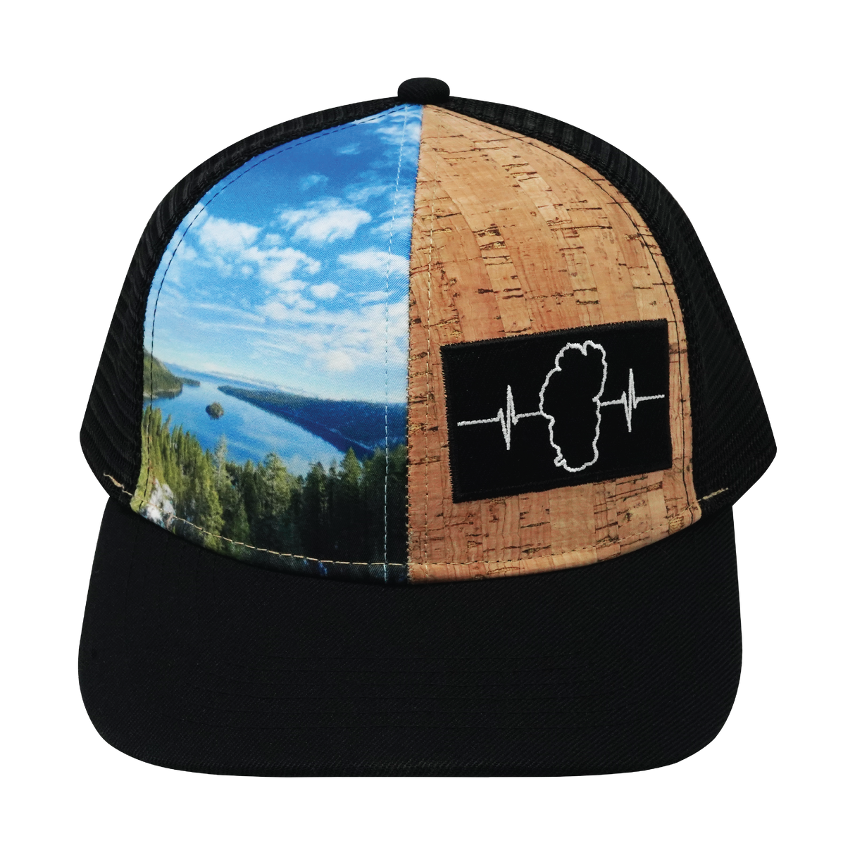 Tahoe - 6 Panel - Cork Hybrid - Emerald Bay Day - Laser Mesh (Unisex)