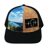 Tahoe - 6 Panel - Cork Hybrid - Emerald Bay Day - Laser Mesh (Unisex)