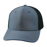 Blank - 6 Panel - Charcoal / Black (Unisex) - Laser Mesh