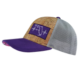 Florida - 6 Panel - Cork - Purple / Gray - Trucker Mesh (Unisex)