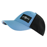 Mountains - 6 Panel - Shallow Fit - Pony Tail - Blue / Black - Laser Mesh (Unisex)