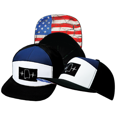 Alabama - 7 Panel - Black / White / Navy - Laser Mesh (Unisex)