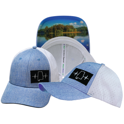 Alabama - 6 Panel - Shallow Fit - Pony Tail - Light Blue / White - Laser Mesh (Unisex)