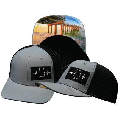 Alabama - 6 Panel - Gray / Black - Trucker Mesh (Unisex)