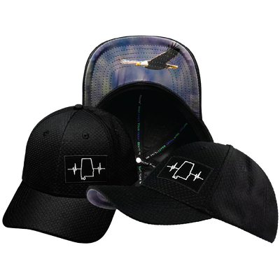Alabama - 6 Panel -  AirMesh - Athletic Fit - Black - Fabric Back (Unisex)