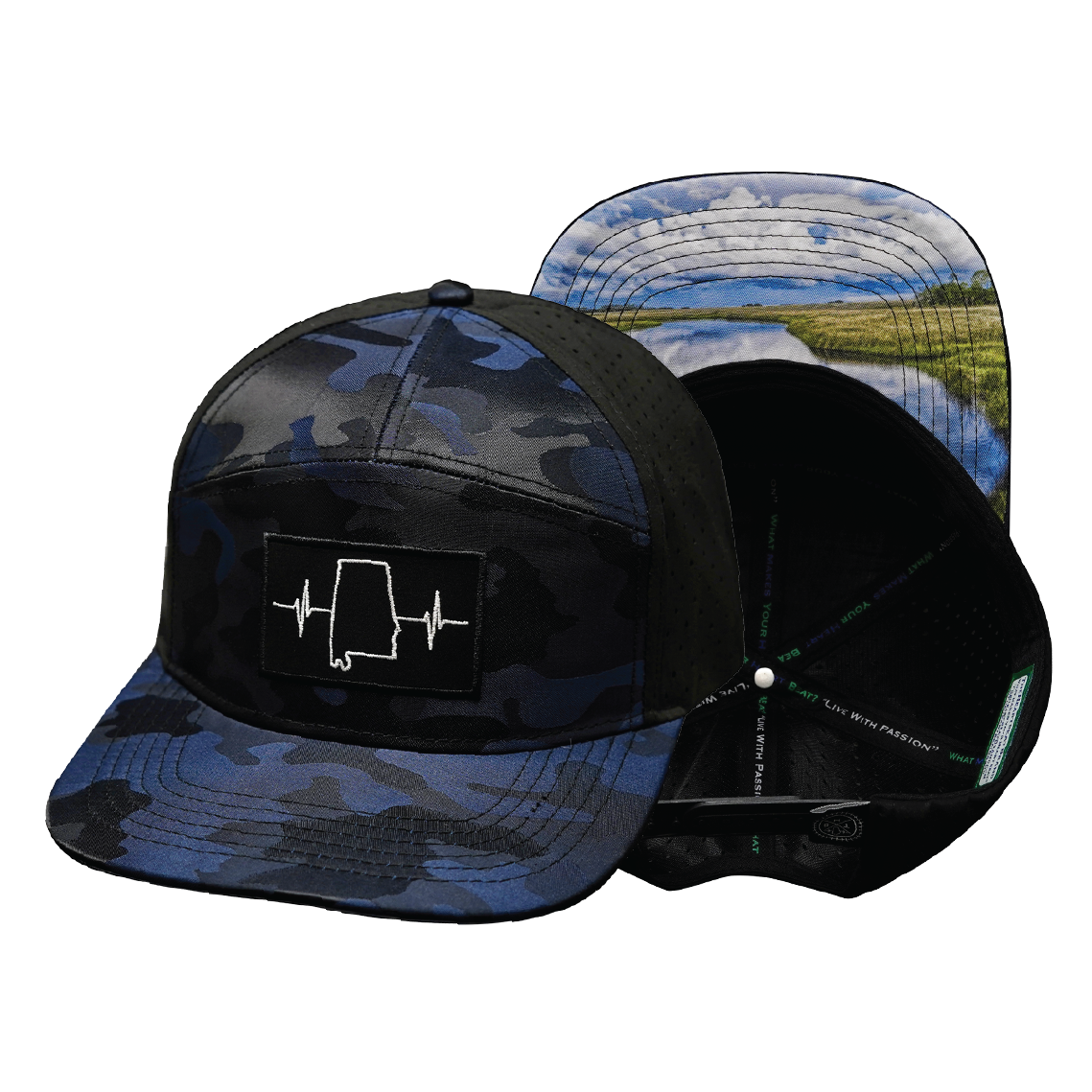 Alabama - 7 Panel - Navy Camo / Black (Unisex)