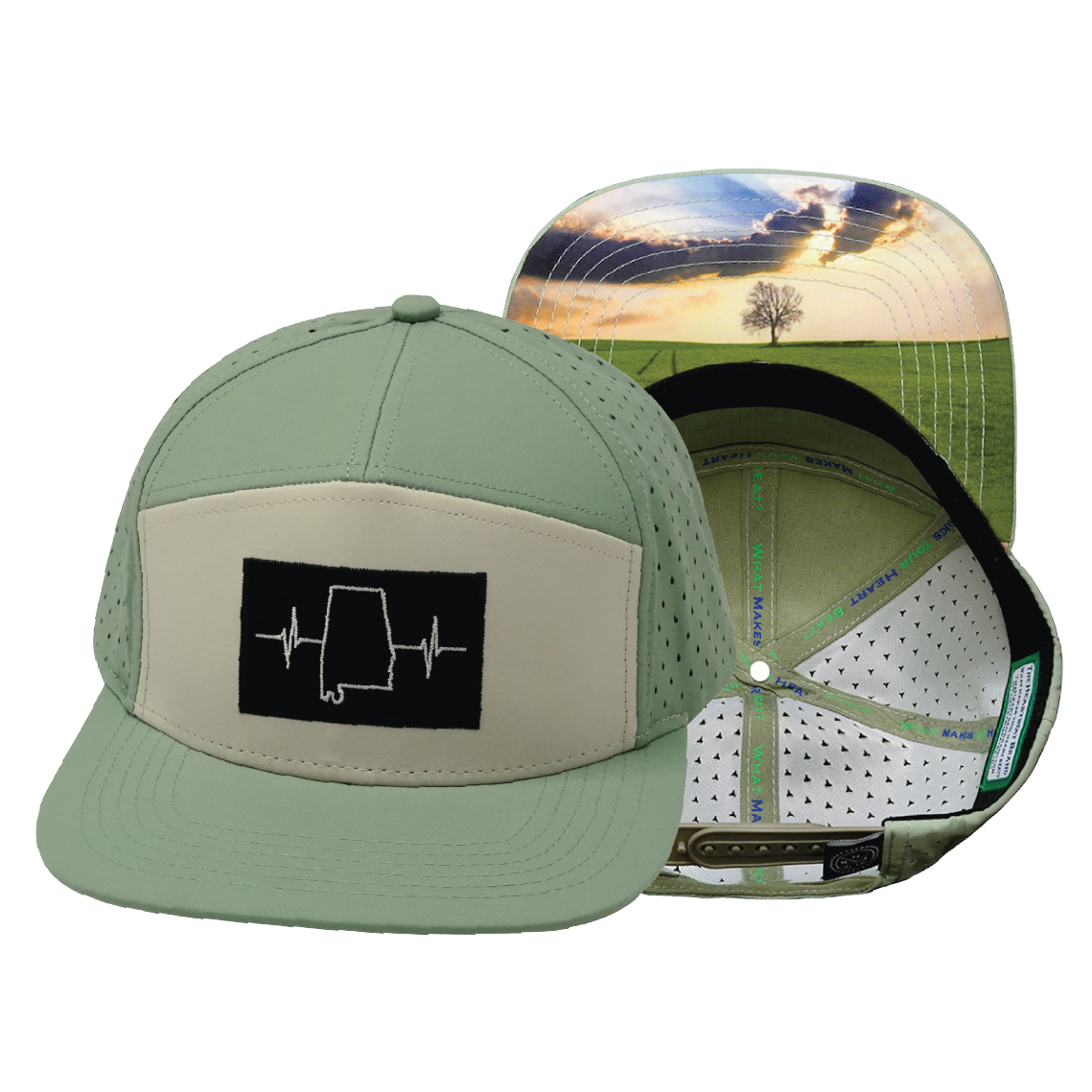 Alabama - 7 Panel - Sage / Cream (Unisex)
