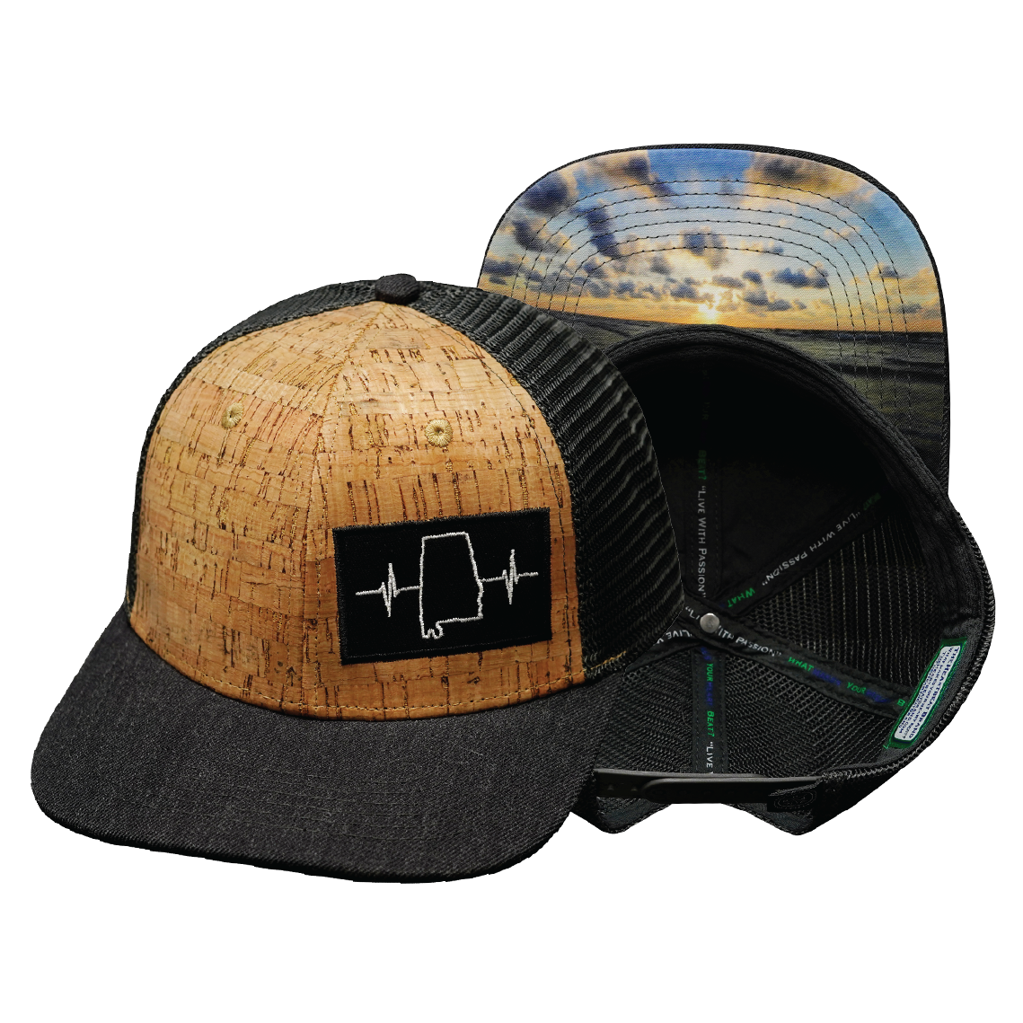 Alabama - 6 Panel - Cork - Charcoal (Unisex)