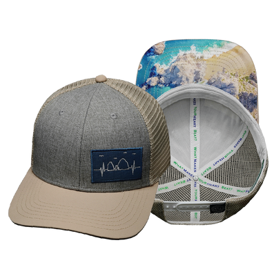 Cabo - 6 Panel - Cream / Gray - Trucker Mesh (Unisex)