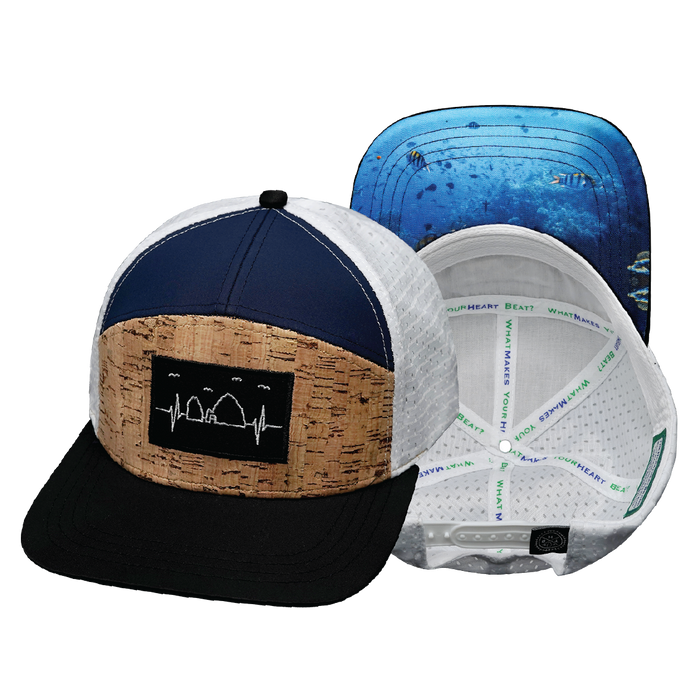 Cabo - 7 Panel - Cork - Black / Navy / White - Jersey Mesh (Unisex)