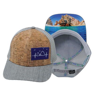 Cabo - 6 Panel - Cork - Heather Gray - Trucker Mesh (Unisex)