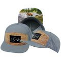 Alaska - 7 Panel - Cork - Gray Blue - Laser Mesh (Unisex)