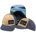 Alaska - 6 Panel - Cork - Charcoal - Laser Mesh (Unisex)
