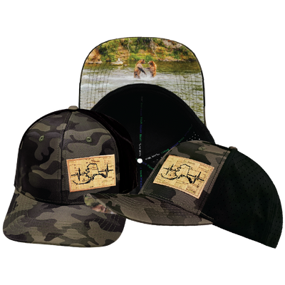 Alaska - 6 Panel - Tan Camo / Black - Laser Mesh (Unisex)