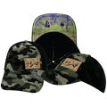 Alaska - 6 Panel - Shallow Fit - Pony Tail - Camo / Black - Laser Mesh (Unisex)