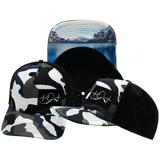 Alaska - 5 Panel - Structured - Camo - White / Blue / Gray / Black - Laser Mesh (Unisex)