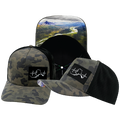 Alaska - 5 Panel - Structured - Soft Charcoal Camo / Black - Laser Mesh(Unisex)