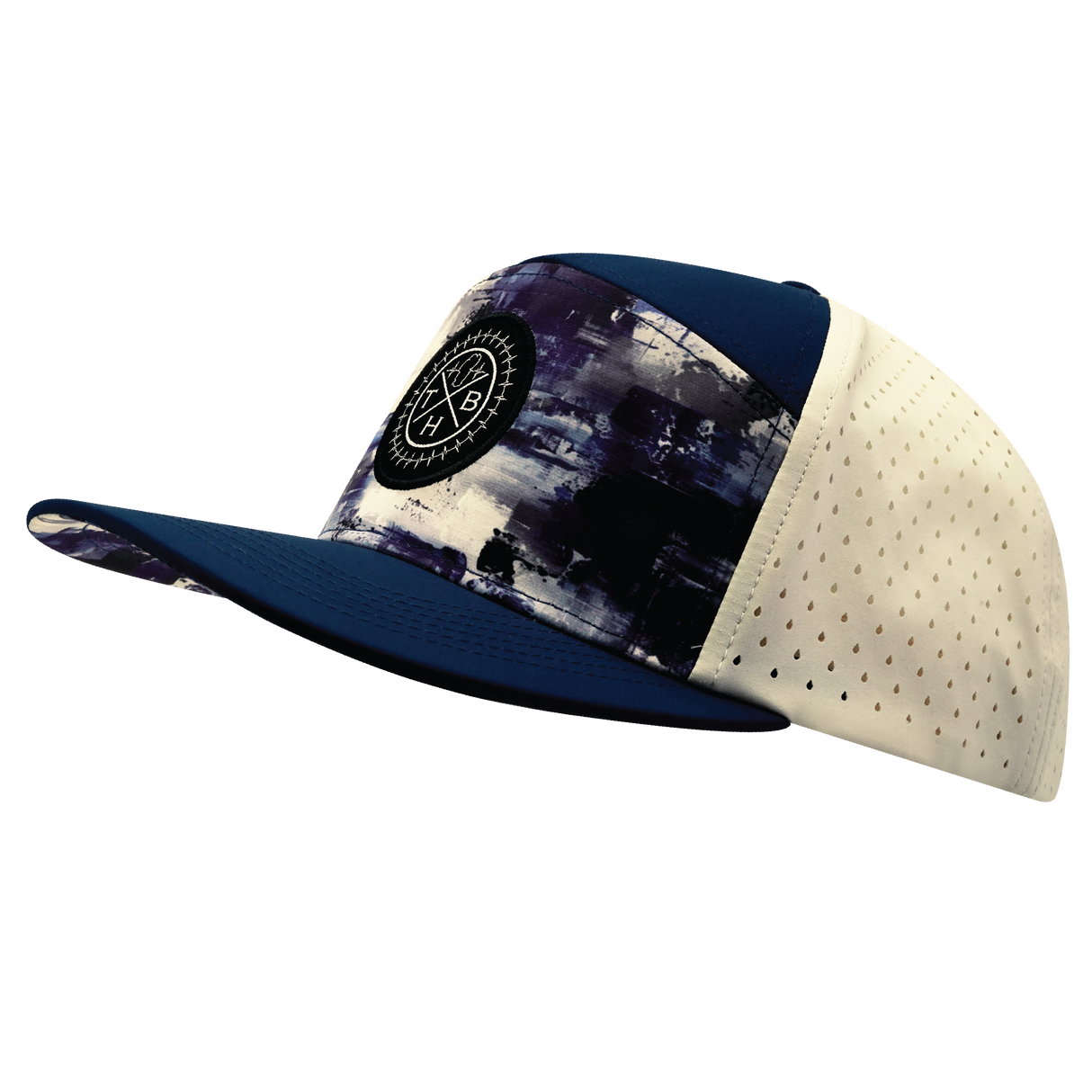 THB - 7 Panel - Artist Flow - Navy / Cream - Laser Mesh (Unisex)
